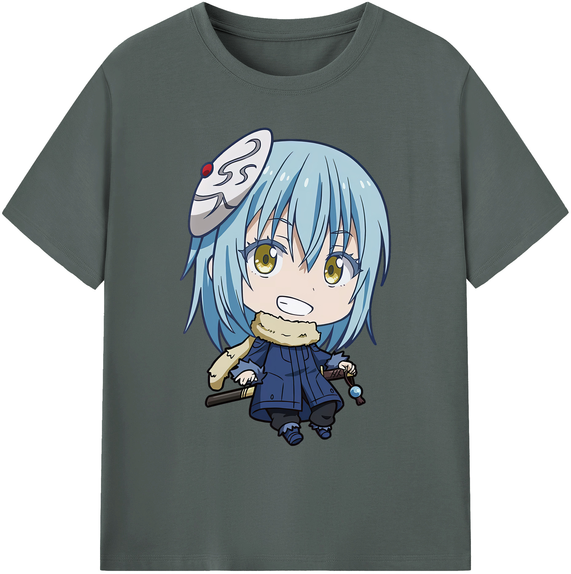 （画像用） 転スラ Regarding Reincarnated to Slime 綿100％ メンズ半袖Tシャツ｜肌触りやわらか＆通気性